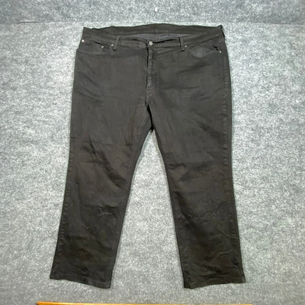 Levis 541 Athletic Taper Jeans Mens 48x30 Black Denim Pants 18757-0105‎